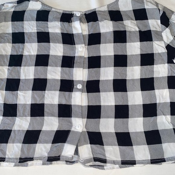 American Apparel Ryan Chellis Maddie Buffalo Check Crop Top - Picture 3 of 4